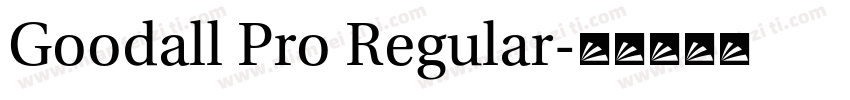 Goodall Pro Regular字体转换